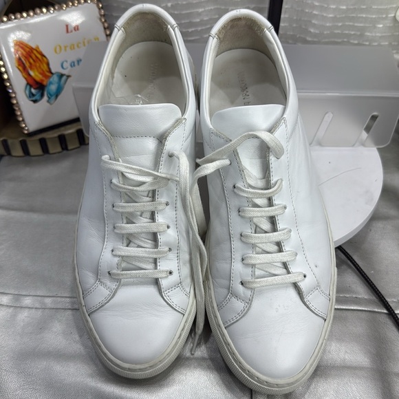 (S7) Common Projects leather Women's White Achilles Low Top Sneakers, Size 8 - Picture 6 of 11